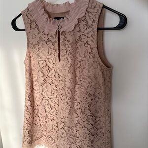 J. Crew Lace Blouse in Light Pink